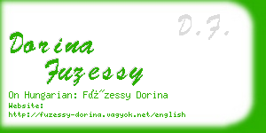 dorina fuzessy business card